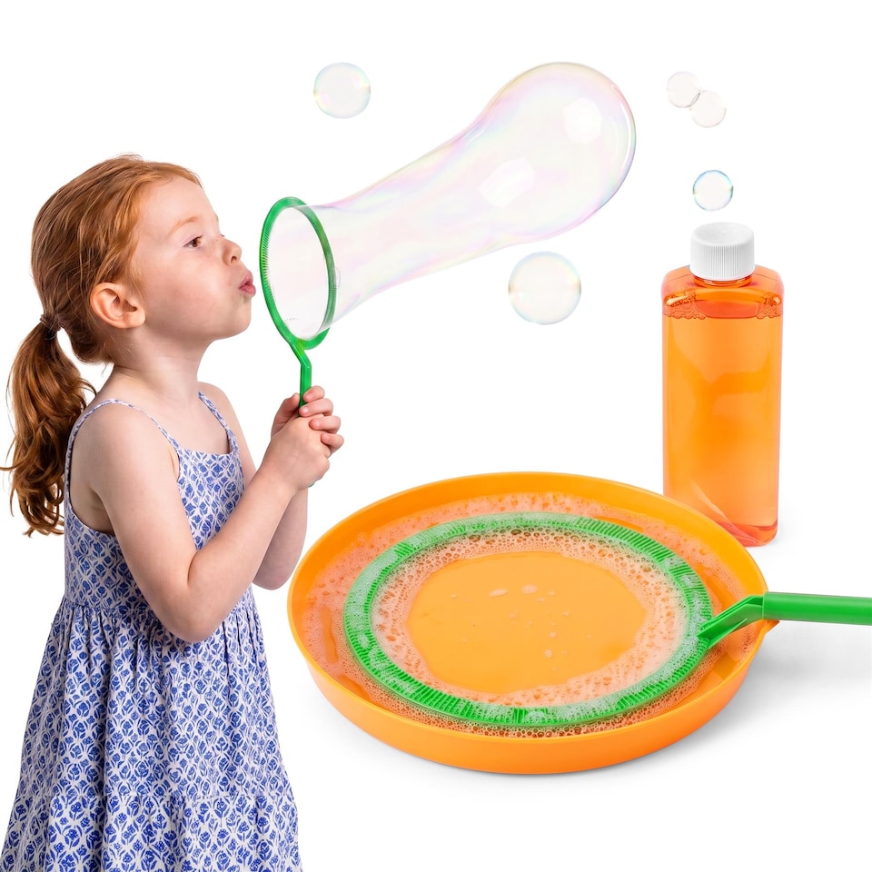 image 1 of The Magic Toy Shop Giant Bubble Kit with Dip Tray, Wand & 250ml Solution