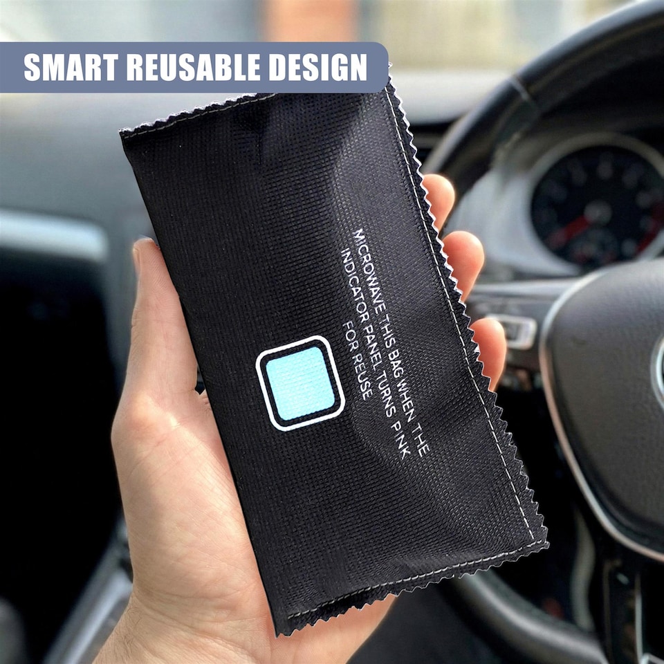 image 1 of GEEZY Reusable Car Dehumidifier Bags Set of 2 350g Activated Carbon Moisture Absorbers
