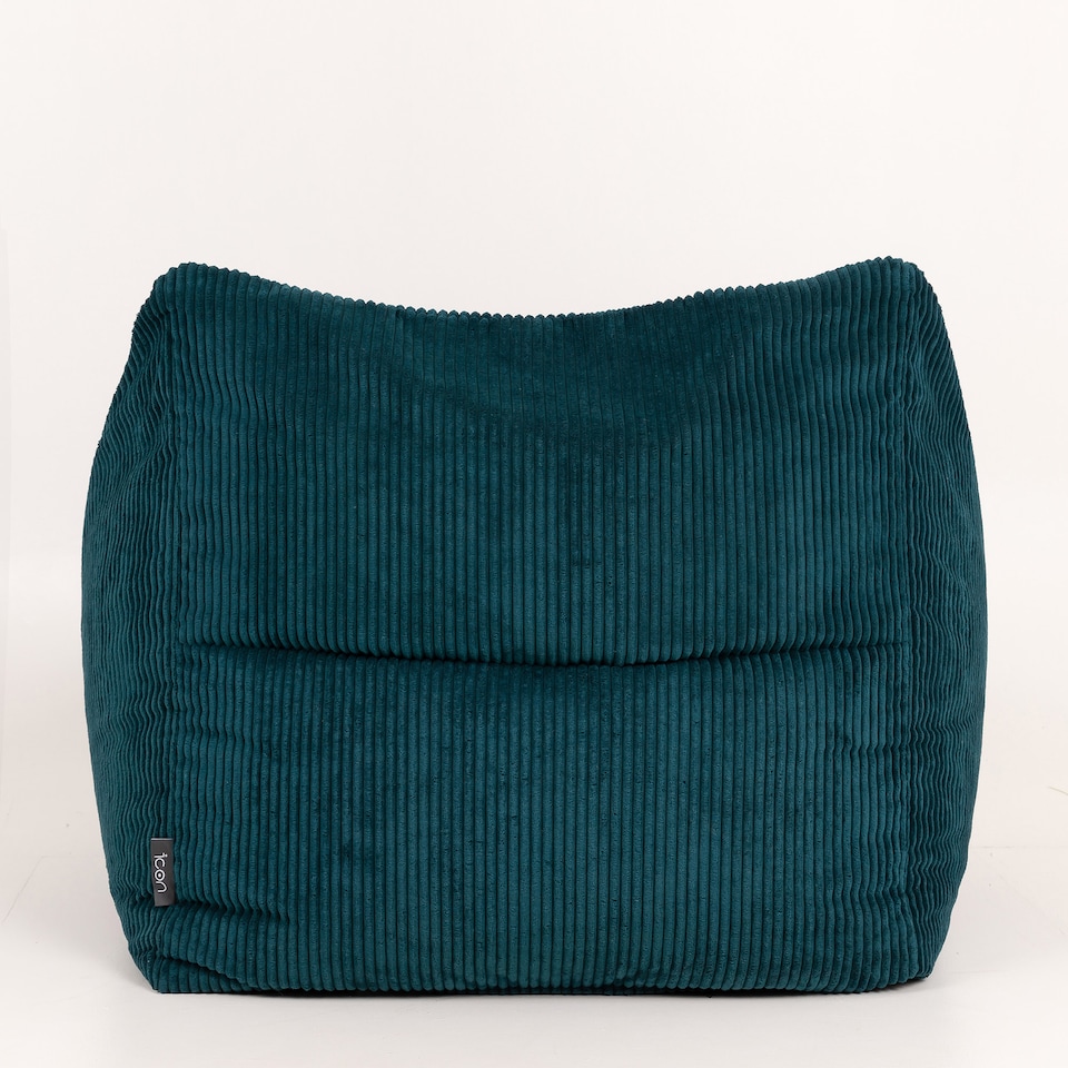 image 1 of Natalia Large Beanbag and Pouffe Set Corduroy Teal | Green | Teal | XL | 2