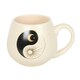 image 3 of Something Different Yin Yang Round Mug - Beige/Black - One Size