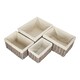 image 2 of Set of 4 Grey Wash White Cotton Lined Willow Storage Baskets | Brown | White | Not provided | 4
