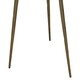 image 5 of Relic Side Table With Petrified Wood Top and Brass Finish Legs Brown