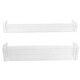 image 7 of SPARES2GO Upper Lower Door Shelf for CDA BC2763/0 BK2963FA/0 BK3163/0 BK3163FA/0 FW852/0 FW872/0 Fridge Freezer Clear