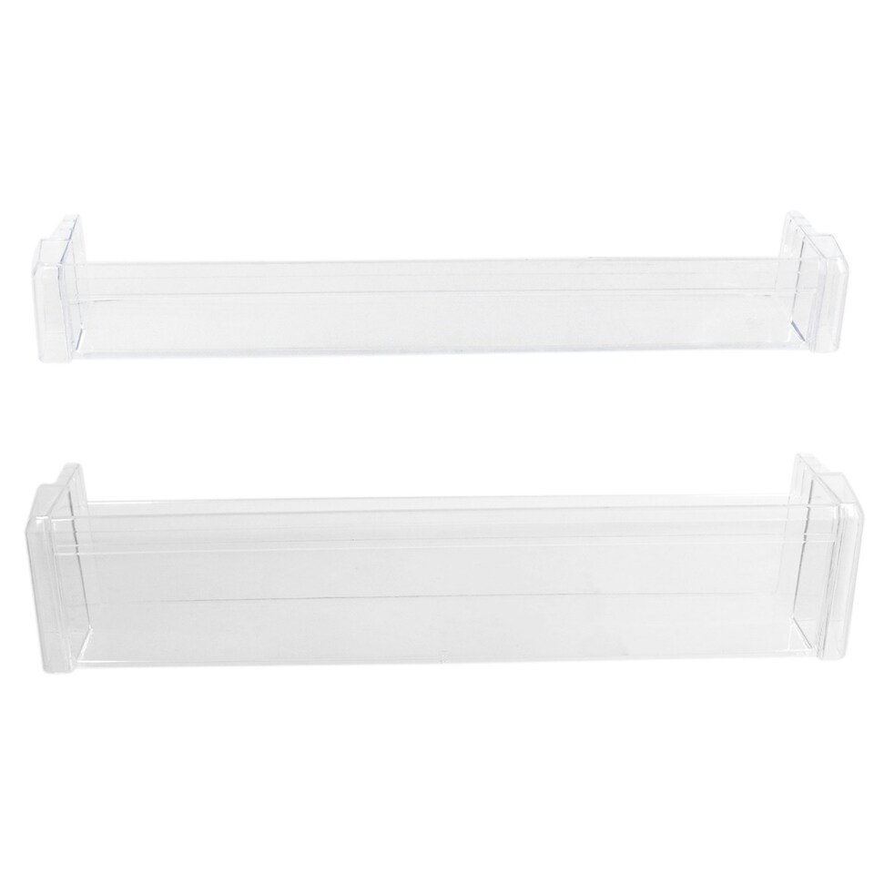 image 1 of SPARES2GO Upper Lower Door Shelf for CDA BC2763/0 BK2963FA/0 BK3163/0 BK3163FA/0 FW852/0 FW872/0 Fridge Freezer Clear