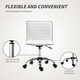 image 5 of HOMCOM Armless Mid-Back Adjustable Office Chair with 360 Swivel White