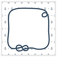 Rope doodle (Picture Frame) White | XL