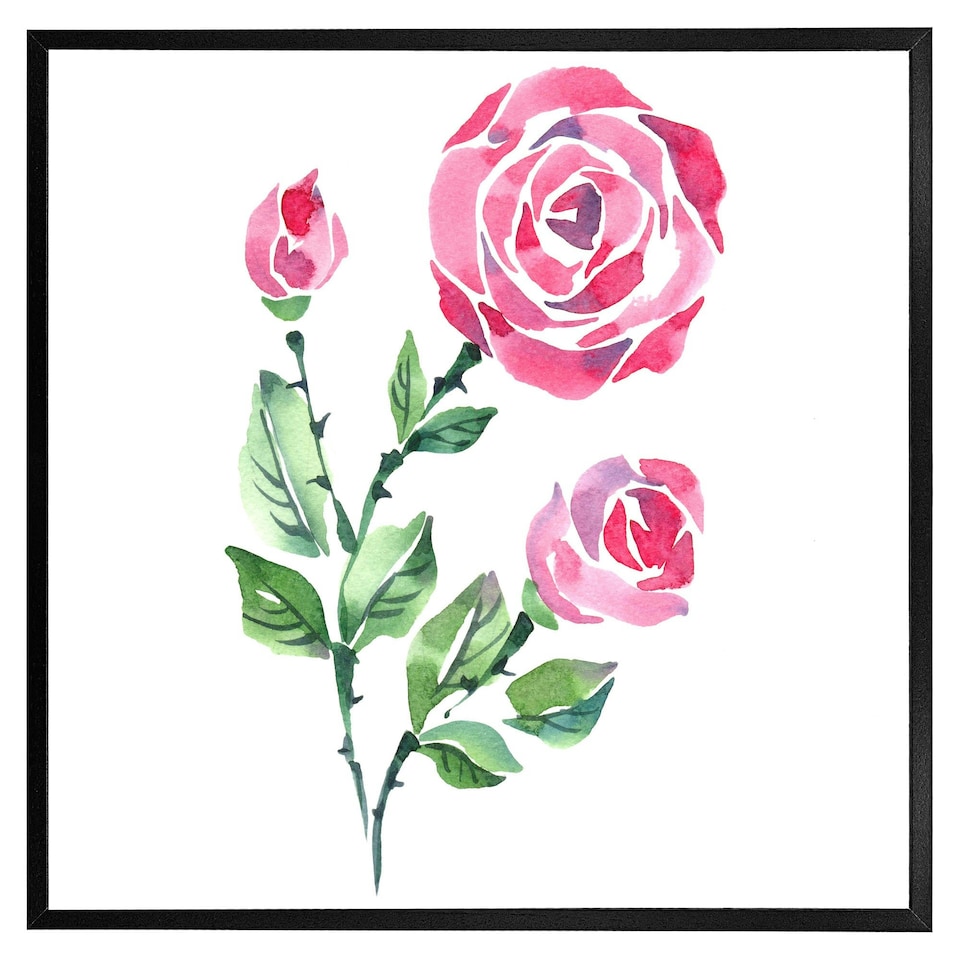 image 1 of Rose print (Picutre Frame) Grey | L