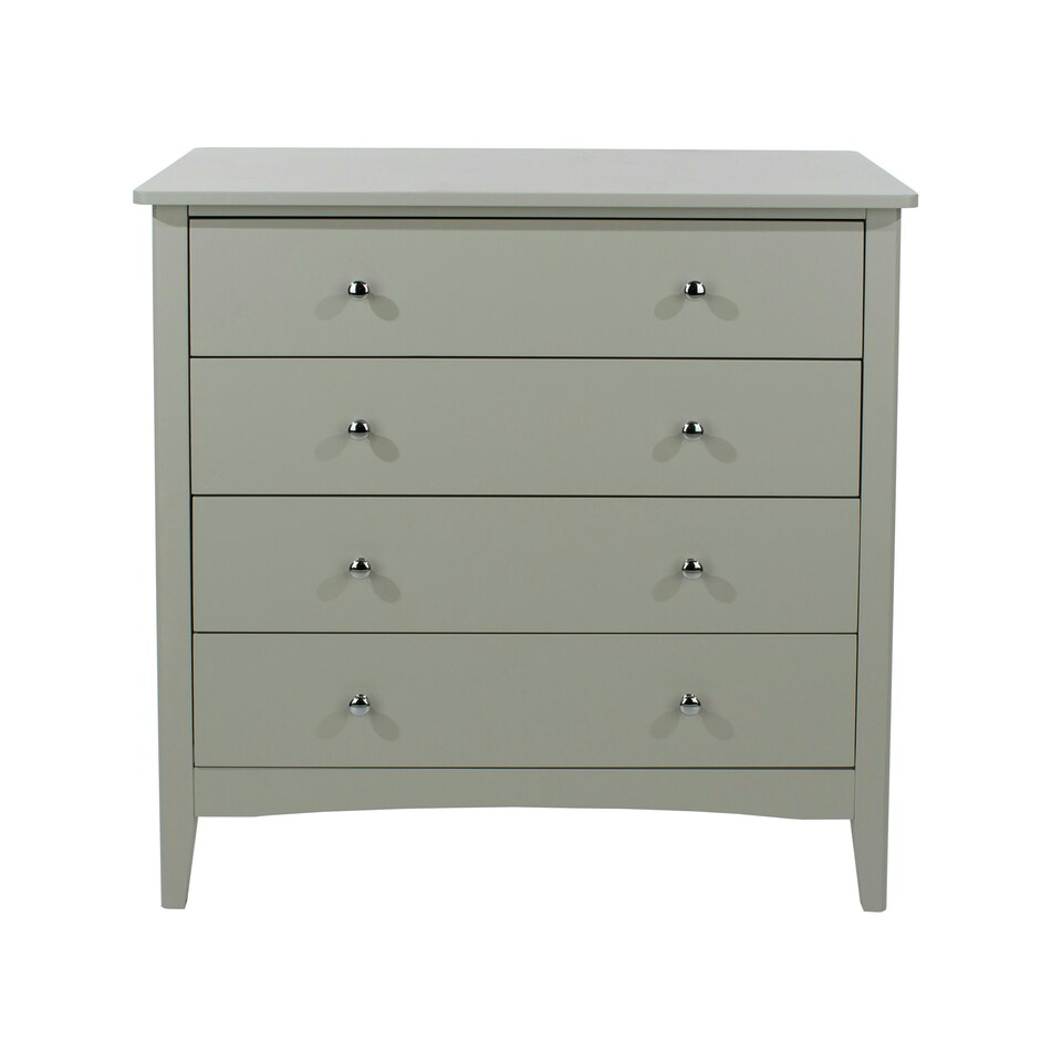 image 1 of Como Grey, 4 Drawer Chest Grey
