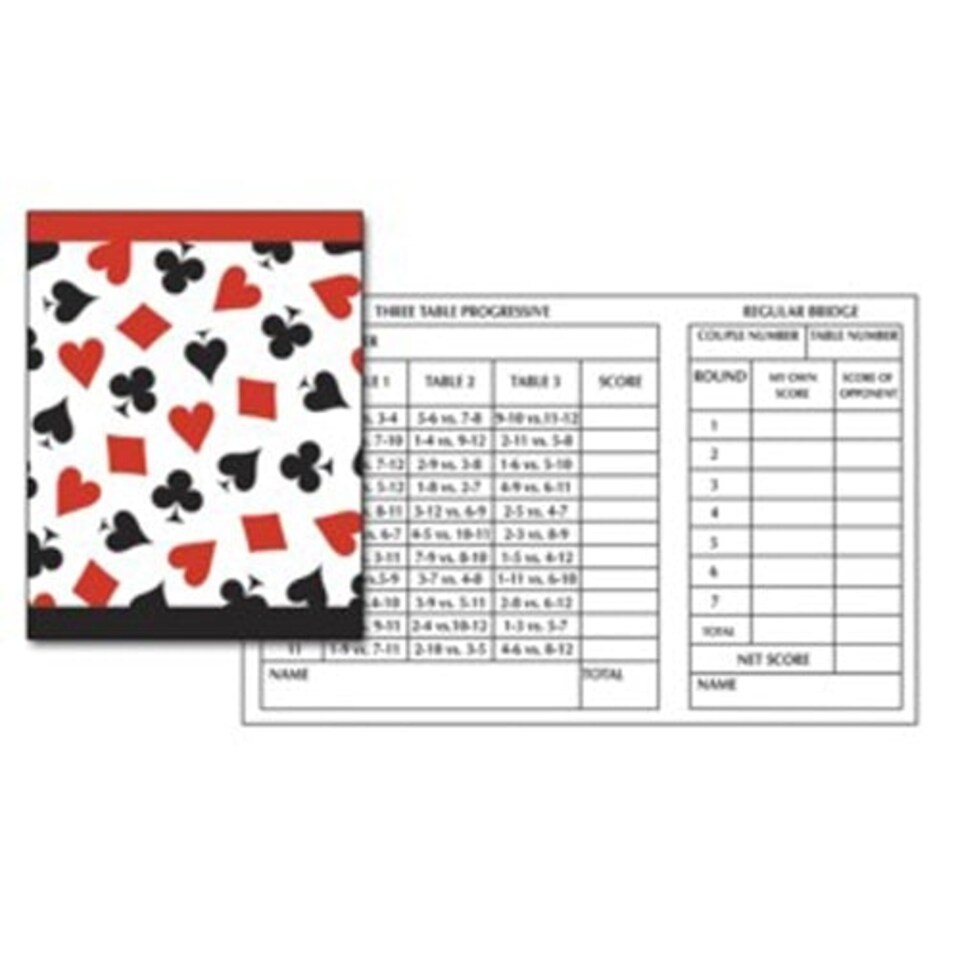 Card Night Tally Cards - Pack of 12