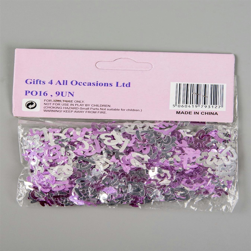 image 1 of 4 packs 13th Pink Confetti