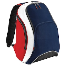 Bagbase Teamwear Backpack / Rucksack (21 Litres) - F Navy/Classic Red/White - One Size