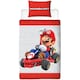 image 1 of Super Mario Closeup Duvet Cover Set - Grey/White/Red - Single Grey | Single