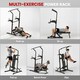 image 3 of HOMCOM Adjustable&Folded Dip Stands Multi-Function Pull-ups Sit-ups Fitness tool