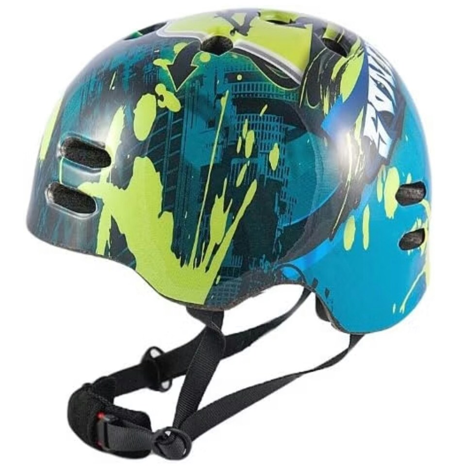 image 1 of Sport Direct "No Bounds" BMX/Skate Bike Helmet Green 55-58cm Blue | M