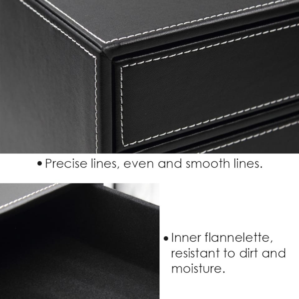 image 1 of PVC Black Desktop Organizer 31.8 x 24 x 19.8cm