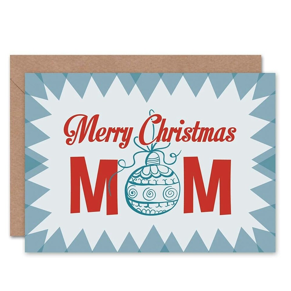 image 1 of Xmas Merry Bauble Present Christmas Mother Mom Card