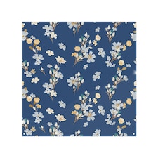 Blue & Yellow Bunches Splash Back | White