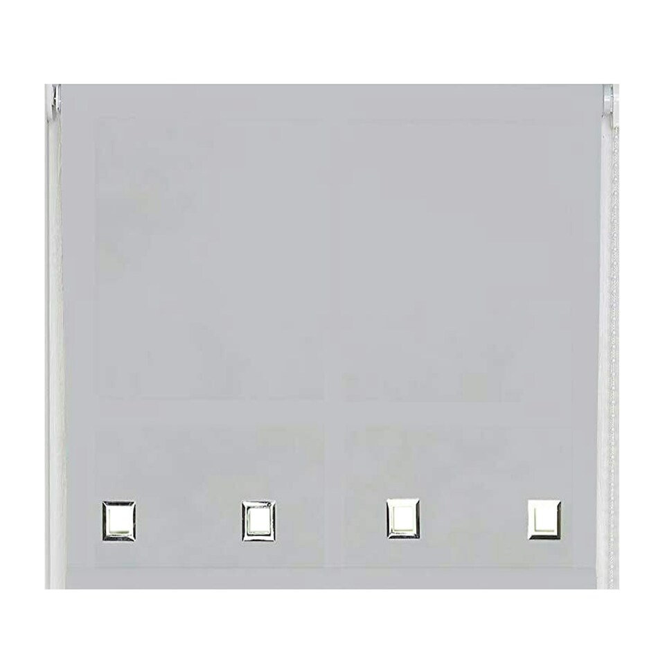 image 1 of 130cm Light Grey Square Eyelet Edge Roller Blind