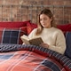 image 6 of Argyle Design Tartan Polycotton Duvet Set With Pillowcase | Red | 1