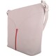 image 3 of Soft Genuine Leather Cross Body Shoulder Bag, Contrast Colour Panel White | Ivory