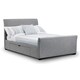 image 2 of Light Grey Fabric Bed Frame - Double 4'6" (135cm)
