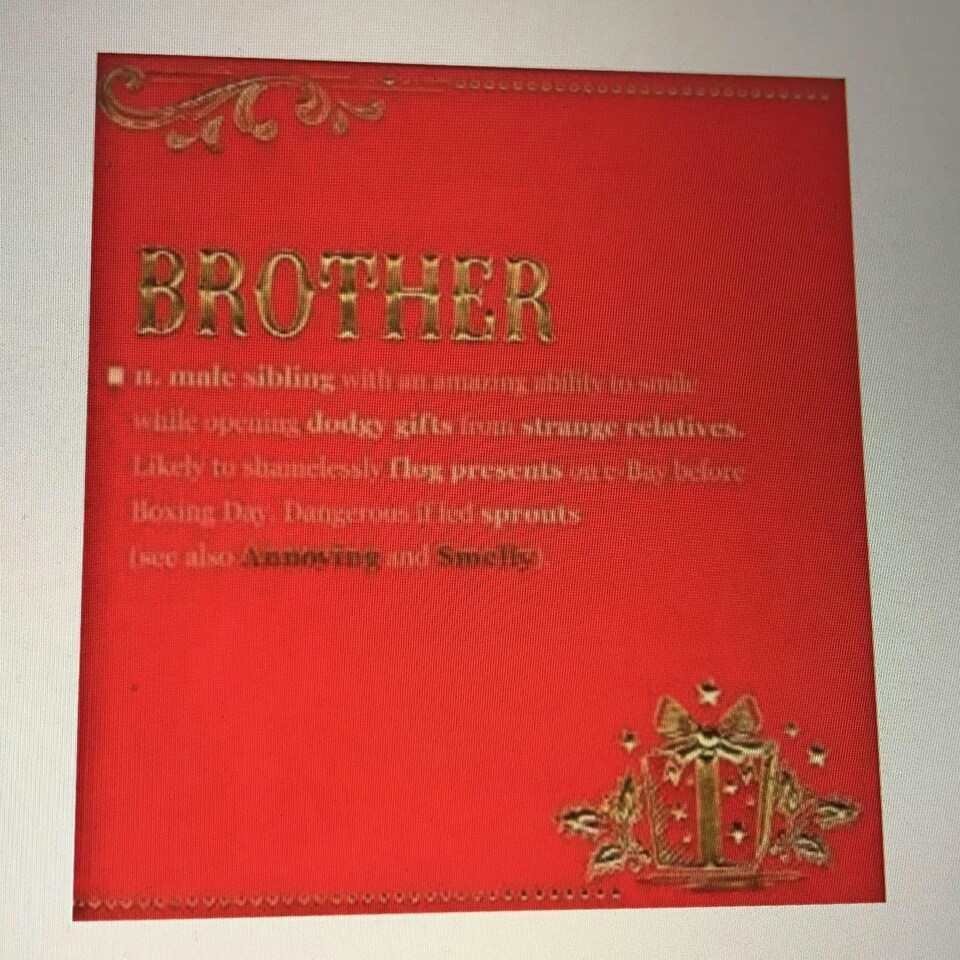 image 1 of Brother at Christmas, Christmas Greetings Card