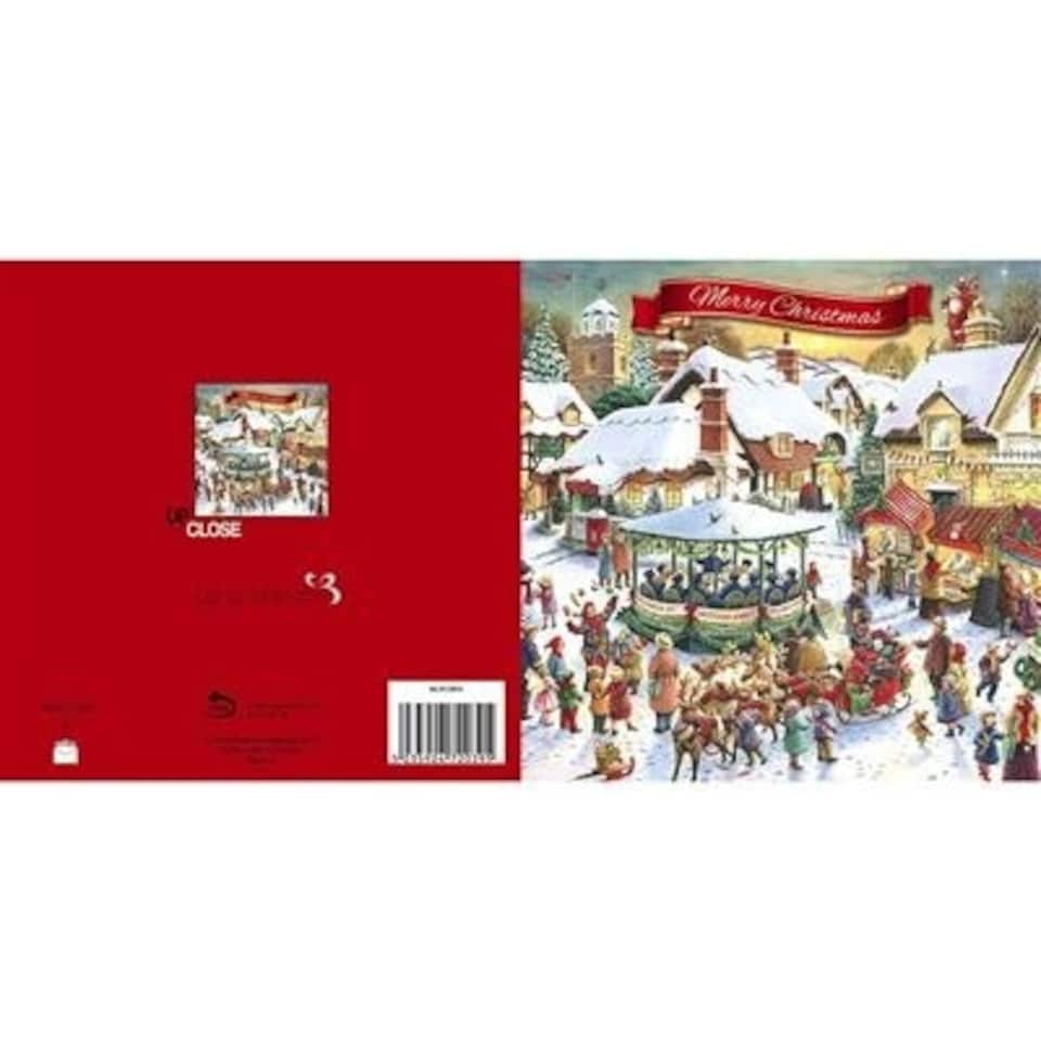 image 1 of Fantastic Colourful 3D Festive Night Time Shopping Design Christmas Card