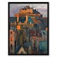 image 1 of Edinburgh Castle Sunset Cityscape Iconic Black Framed Wall Art Print A4