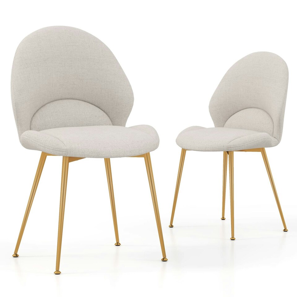 image 1 of COSTWAY Dining Chairs Set of 2 Accent Chairs Grey