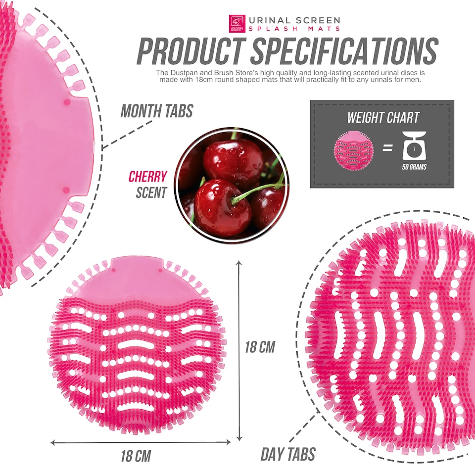 image 1 of Urinal Screen Splash Mats Scented Toilet Deodorizer and Urinal Splash Guards for Men’s Toilet