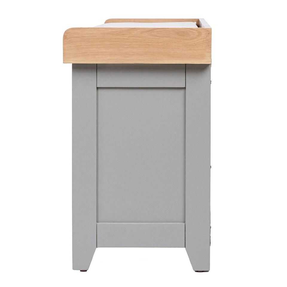 image 1 of Charnwood Hallway Bench with Open Shoe Tidy Free Standing Grey 20kg