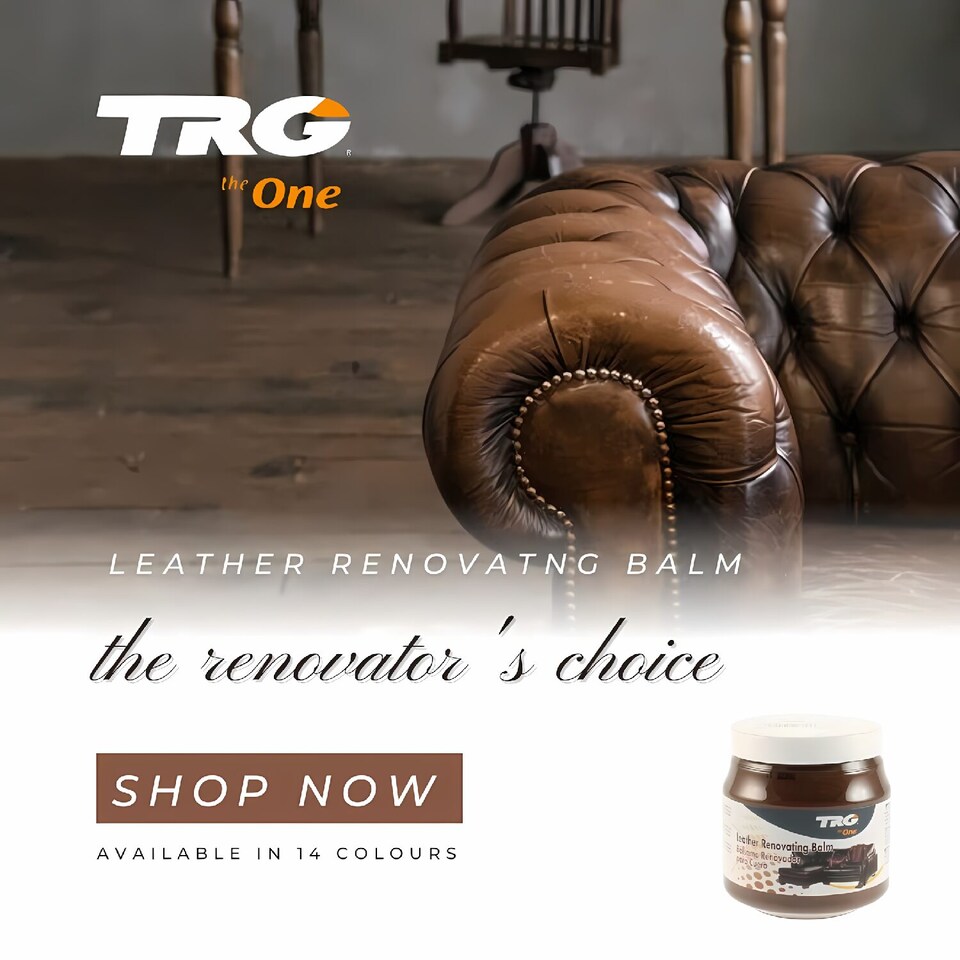image 1 of TRG Leather Renovating Balm for Colour Restoration of Smooth Leather 300ml | Blue | Navy Blue
