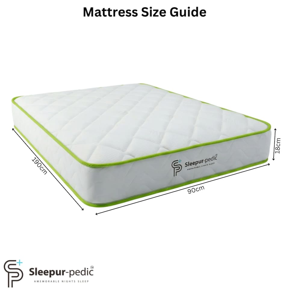 image 1 of Single Memory Infused Foam and Spring Mattress, 17cm Thick, 90 X 190cm,