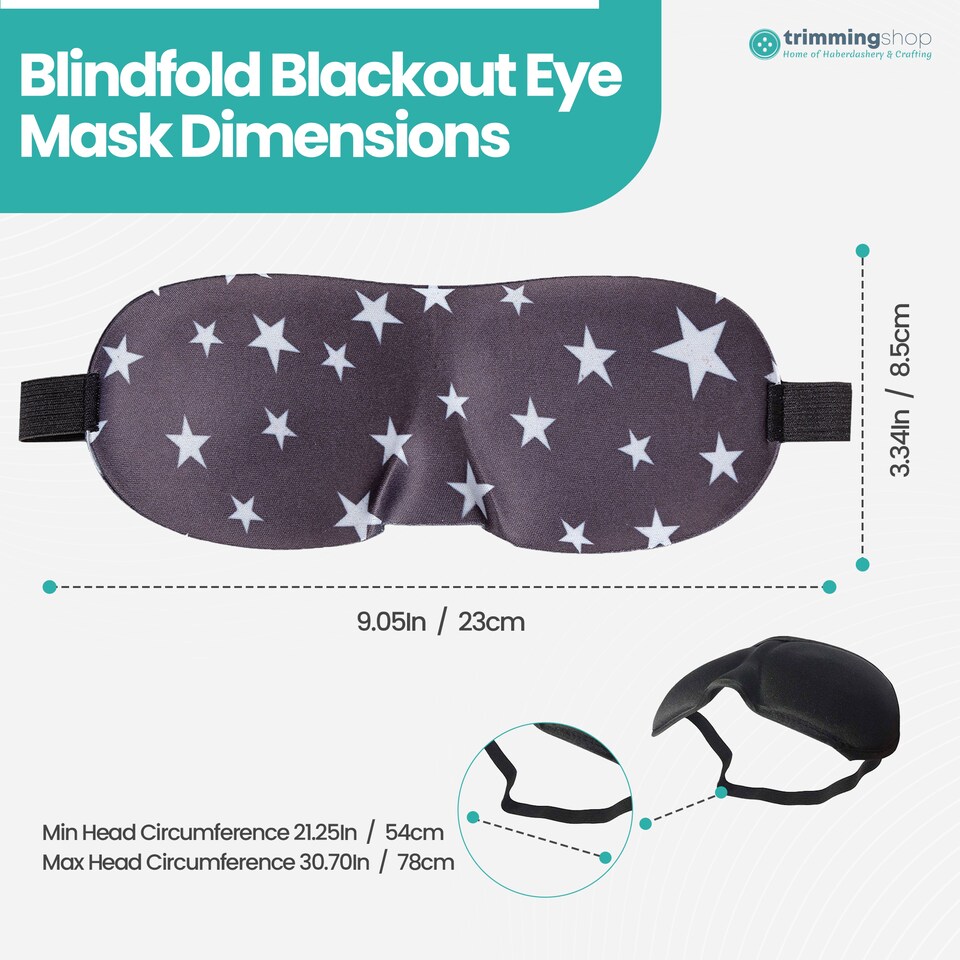 image 1 of 3D Stars Printed Sleep Eye Mask with Adjustable Strap