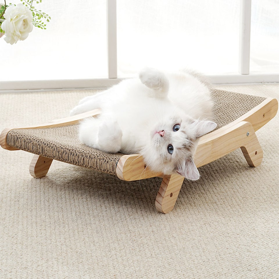 image 1 of Living and Home Versatile Reusable Cat Scratcher Bed | Brown | M