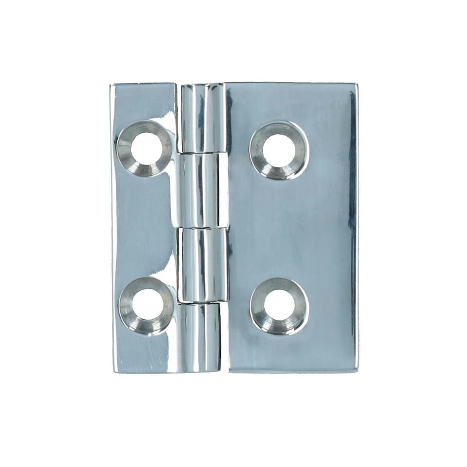 image 1 of Polished Door Hinge Stainless Steel 61mm x 51mm 316 Marine Cabin Hatch Silver