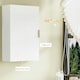 image 6 of kleankin Bathroom Wall Cabinet with Adjustable Shelves for Hallway, Living Room White