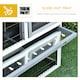 image 5 of PawHut Rabbit Hutch, Bunny Cage 2-Tier Wooden w/ Openable Roof Outdoor Grey