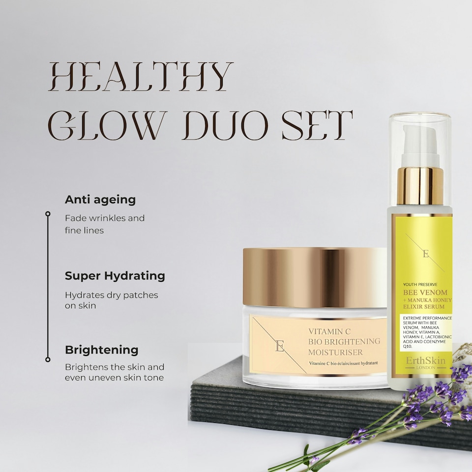 image 1 of Vitamin C Moisturizer & Elixir Serum Anti-Aging Set