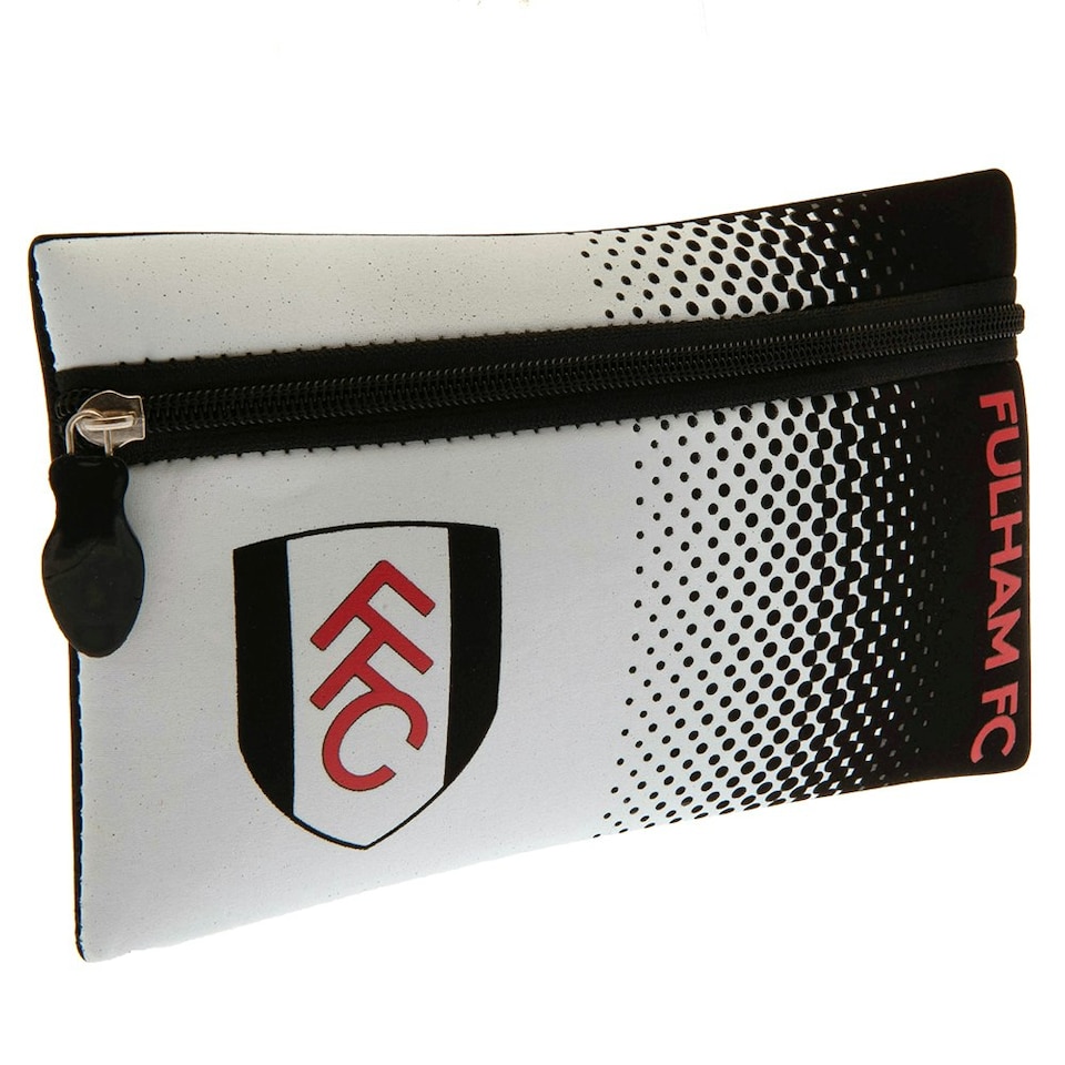 image 1 of Fulham FC Crest Pencil Case - Black/White/Red - One Size