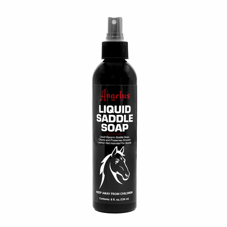 image 1 of Angelus Liquid Saddle Soap - Pump Action Spray for Easy Leather Cleaning 8oz | Clear