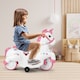 image 5 of COSTWAY 12V Unicorn Ride on Toy Ride on Pony Motorcycle Pink