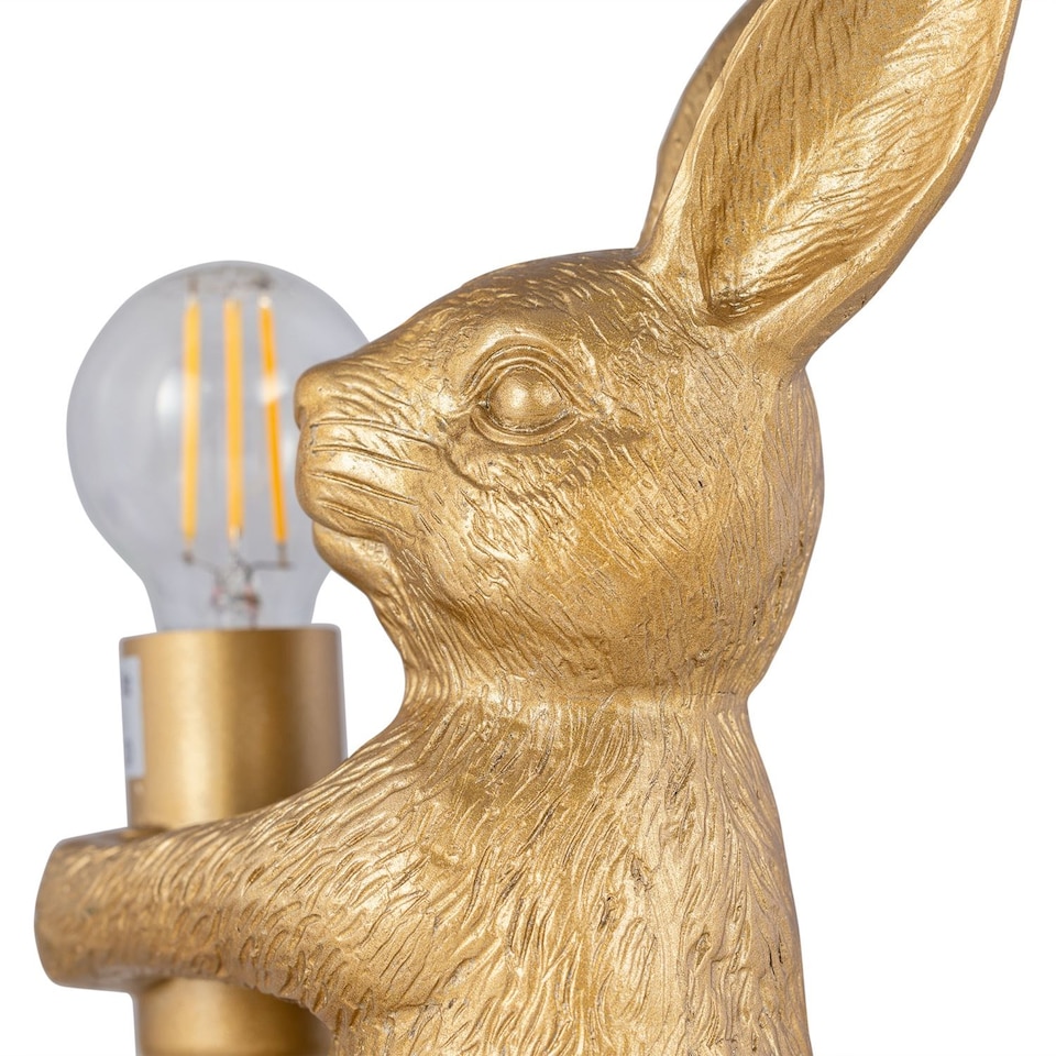 image 1 of Hop Hop - Gold Bunny Rabbit Table Lamp | Gold | Medium | 1