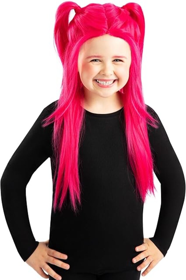 image 1 of Rubie's Official Netflix K-Pop Demon Hunters Mira Wig | Full Head Coverage | Girls Fancy Dress | Officially Licensed Golden Child Halloween Costume | Kids Sizes