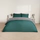 image 1 of OHS Reversible Microfibre Duvet Cover and Pillowcase Bedding Set Multi | Teal and Grey | Double