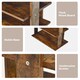 image 2 of COSTWAY 7-tier Double Shoe Storage Tower Rack Stand Brown Brown