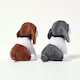 image 3 of Homescapes Set of 2 Brown and Grey Dog Doorstops