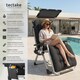 image 2 of Sun Lounger Cirrus with Plush Padding, Built-in Sun Shade and Folding Function | Black | black | One Size | 2