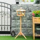 image 7 of PawHut Wooden Bird Table Free Standing Feeder Garden and Backyard Station