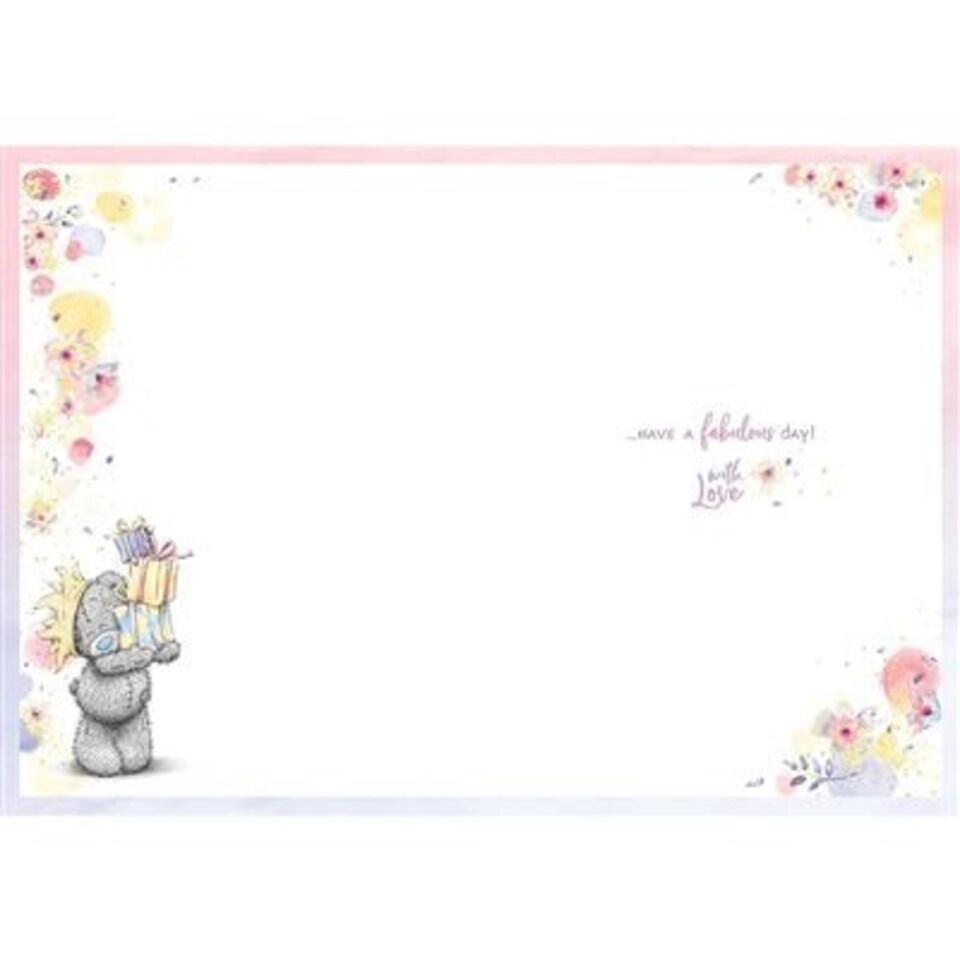 image 1 of Bear With Stack Of Gifts 50th Birthday Card